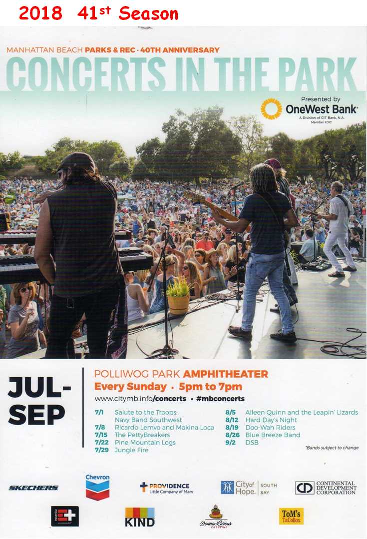 20172024 Flyers Concerts in the Park, Manhattan Beach, CA
