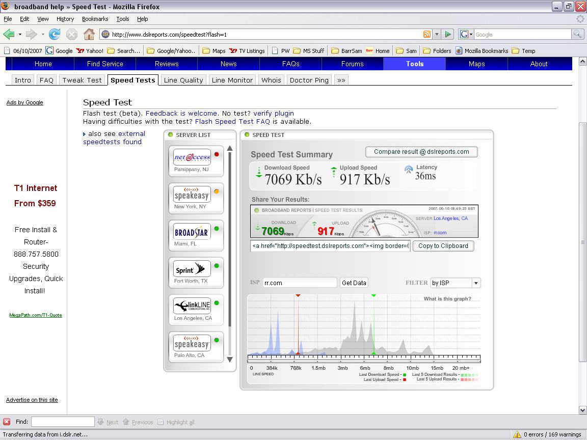 dsl reports speedtest